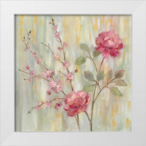 Contemporary Chinoiserie White Modern Wood Framed Art Print by Vassileva, Silvia