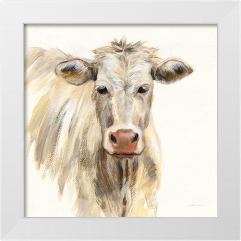 White Cow White Modern Wood Framed Art Print by Vassileva, Silvia