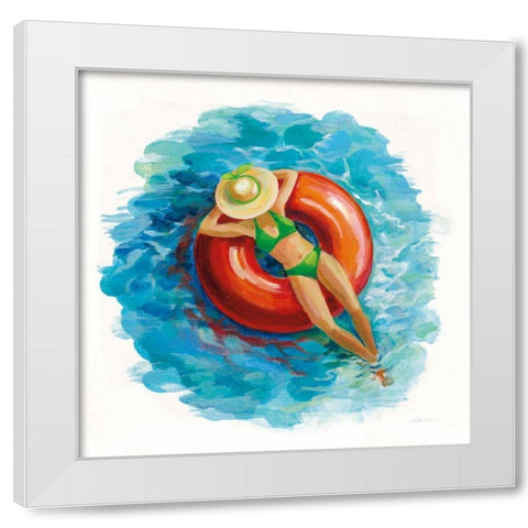 Sunbather I White Modern Wood Framed Art Print by Vassileva, Silvia
