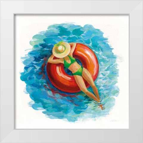 Sunbather I White Modern Wood Framed Art Print by Vassileva, Silvia