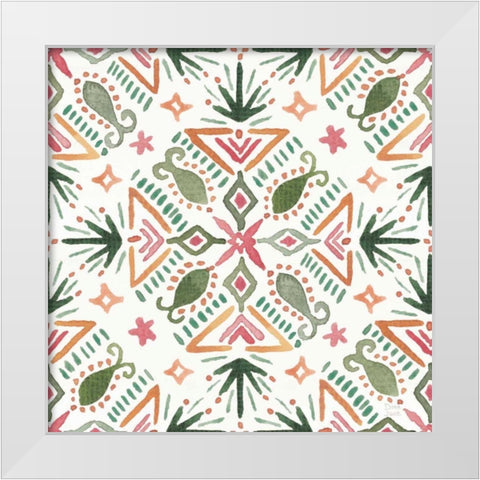 Sweet Southwest Pattern III White Modern Wood Framed Art Print by June, Dina