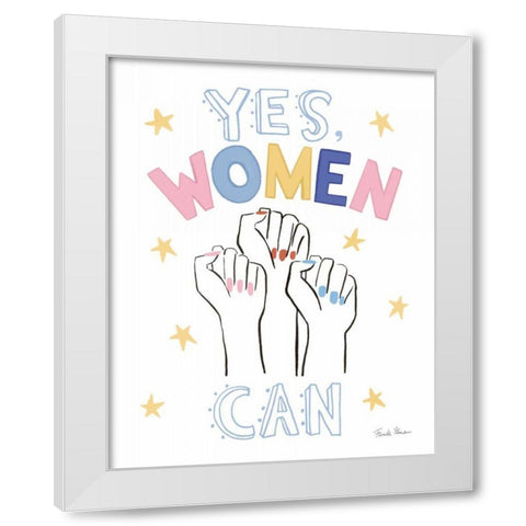 Empowerment I White Modern Wood Framed Art Print by Zaman, Farida