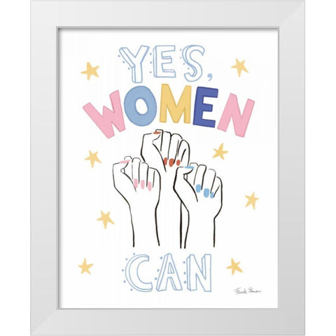 Empowerment I White Modern Wood Framed Art Print by Zaman, Farida