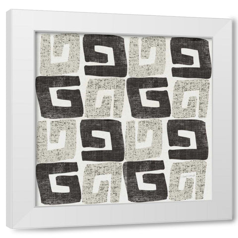 Kubatwist Neutral White Modern Wood Framed Art Print by Warrick, Cheryl