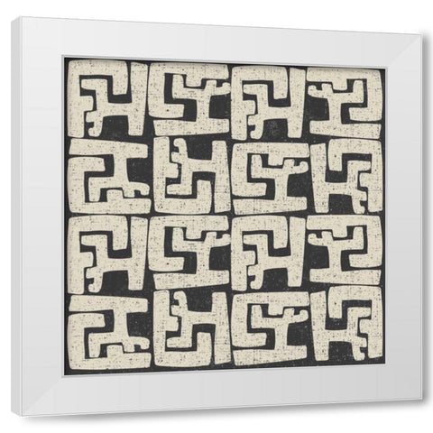 Kuba Play II Neutral White Modern Wood Framed Art Print by Warrick, Cheryl