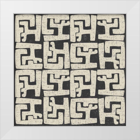 Kuba Play II Neutral White Modern Wood Framed Art Print by Warrick, Cheryl