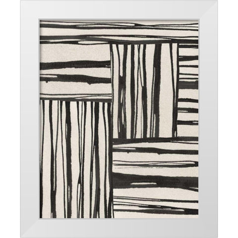 Sentiment Stripes III White Modern Wood Framed Art Print by Paschke, Chris