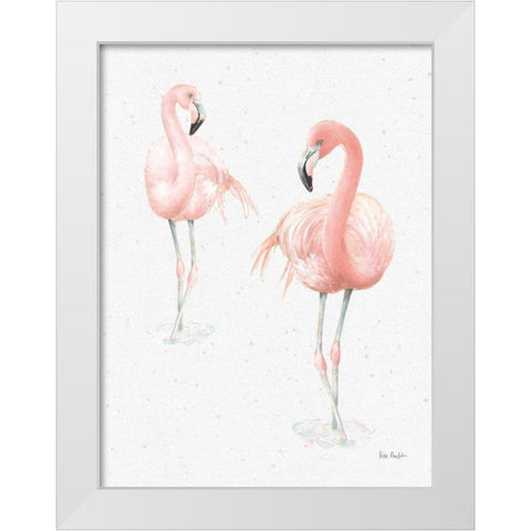 Gracefully Pink XI Light Reversed White Modern Wood Framed Art Print by Audit, Lisa