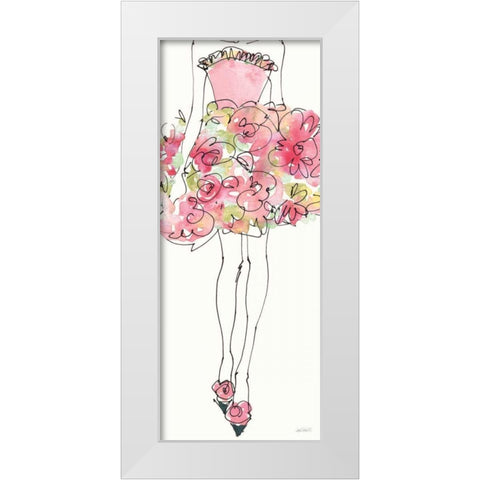 Floral Fashion Shoulders I Pink White Modern Wood Framed Art Print by Tavoletti, Anne