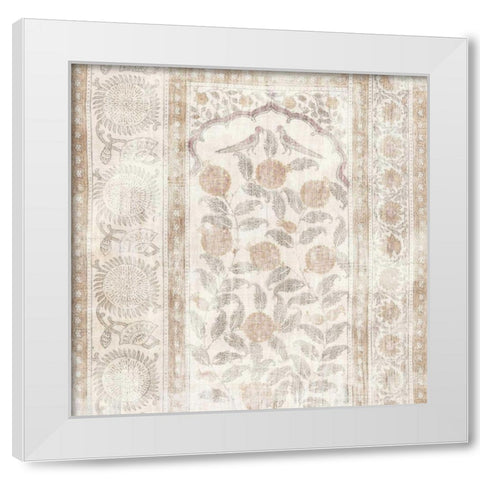Animal Textile I White Modern Wood Framed Art Print by Wild Apple Portfolio