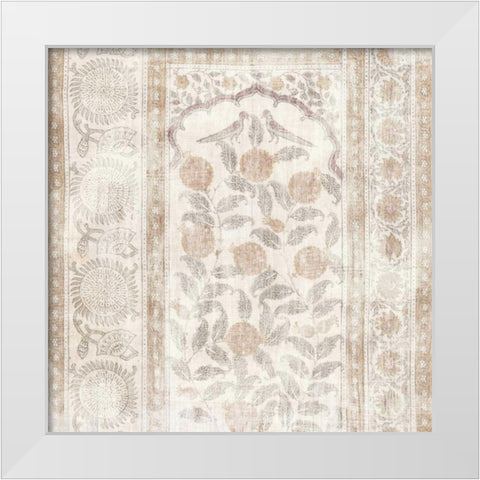 Animal Textile I White Modern Wood Framed Art Print by Wild Apple Portfolio