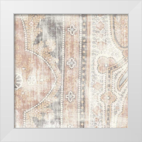 Antique Cloth I White Modern Wood Framed Art Print by Wild Apple Portfolio