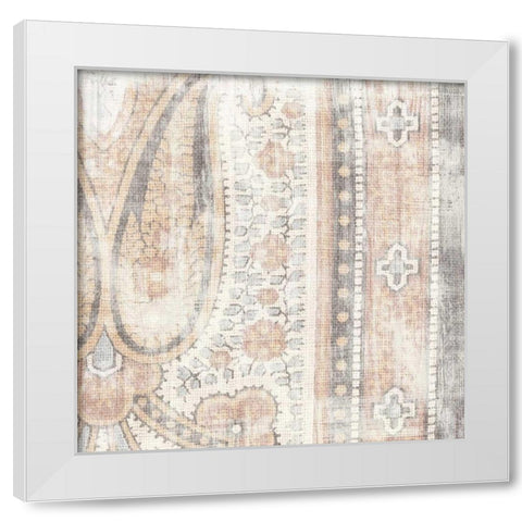 Antique Cloth II White Modern Wood Framed Art Print by Wild Apple Portfolio