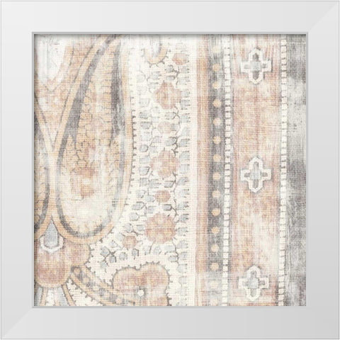 Antique Cloth II White Modern Wood Framed Art Print by Wild Apple Portfolio