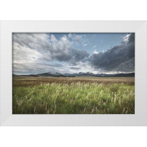 Sawtooth Mountains Idaho White Modern Wood Framed Art Print by Majchrowicz, Alan