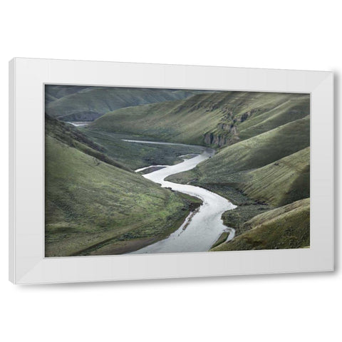 John Day River Oregon I White Modern Wood Framed Art Print by Majchrowicz, Alan
