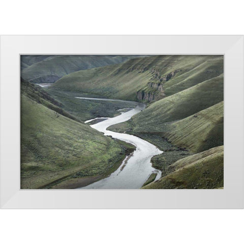 John Day River Oregon I White Modern Wood Framed Art Print by Majchrowicz, Alan