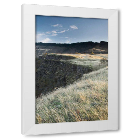 Columbia River Gorge White Modern Wood Framed Art Print by Majchrowicz, Alan