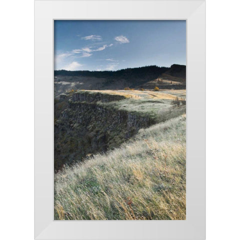Columbia River Gorge White Modern Wood Framed Art Print by Majchrowicz, Alan