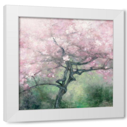 Blooming Apple Tree White Modern Wood Framed Art Print by Purinton, Julia
