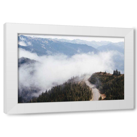 Hurricane Ridge III White Modern Wood Framed Art Print by Marshall, Laura