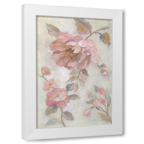 Romantic Spring Flowers II White Modern Wood Framed Art Print by Vassileva, Silvia