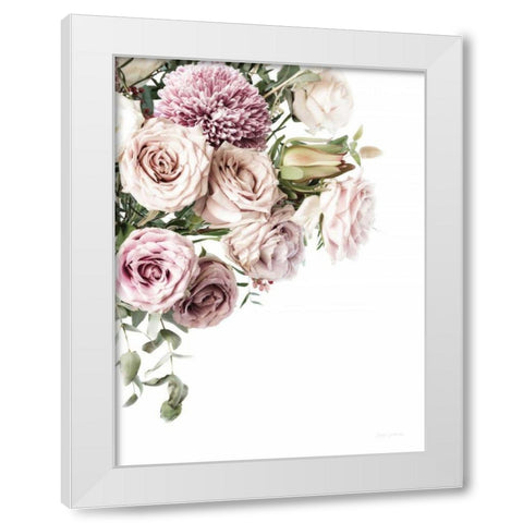 Pastel Bouquet White Modern Wood Framed Art Print by Catterall, Elise