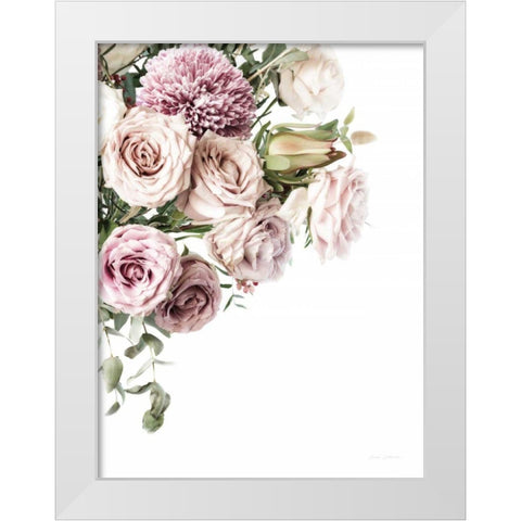 Pastel Bouquet White Modern Wood Framed Art Print by Catterall, Elise