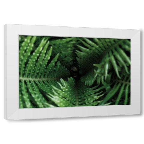 Fern Detail White Modern Wood Framed Art Print by Catterall, Elise