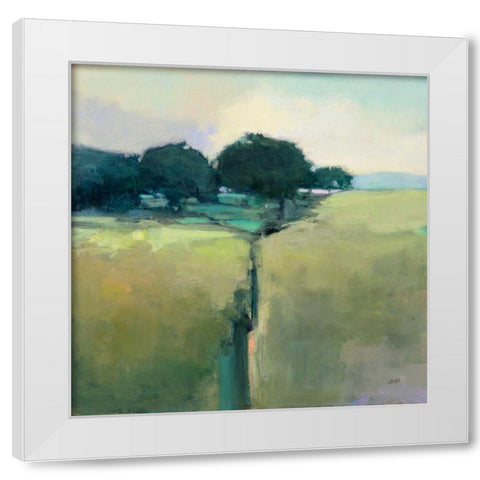 Scenic Meadow White Modern Wood Framed Art Print by Purinton, Julia