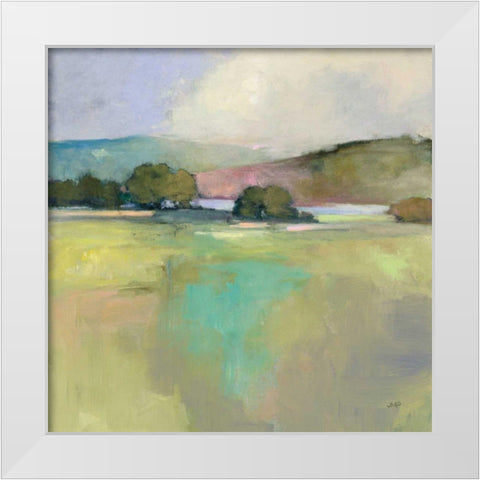 Distant Lake White Modern Wood Framed Art Print by Purinton, Julia