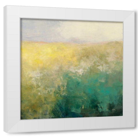 Meadow Abstract White Modern Wood Framed Art Print by Purinton, Julia