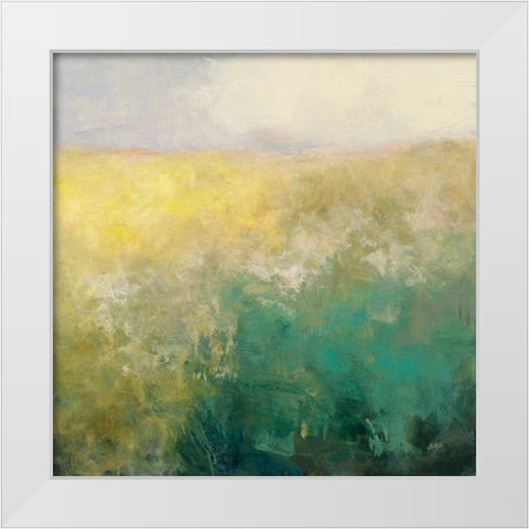 Meadow Abstract White Modern Wood Framed Art Print by Purinton, Julia