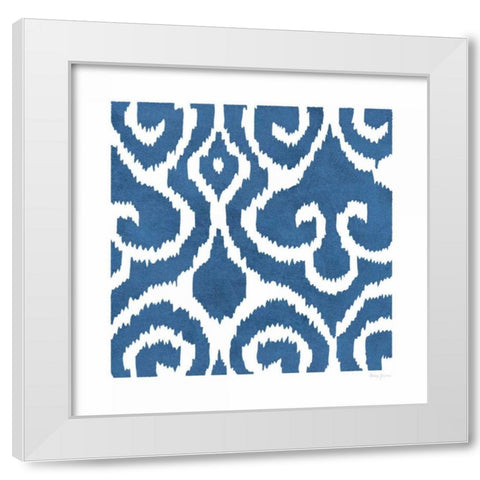 Simply Elegant II Blue on White White Modern Wood Framed Art Print by Green, Nancy
