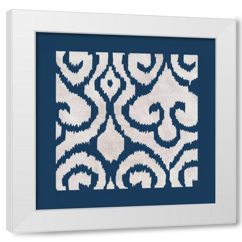 Simply Elegant II White on Blue White Modern Wood Framed Art Print by Green, Nancy