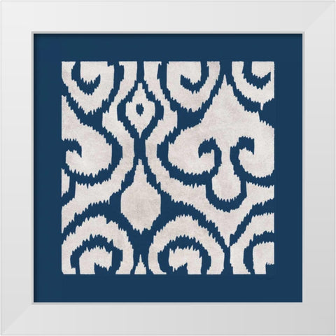 Simply Elegant II White on Blue White Modern Wood Framed Art Print by Green, Nancy