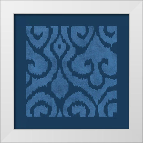 Simply Elegant II Light Blue on Dark Blue White Modern Wood Framed Art Print by Green, Nancy