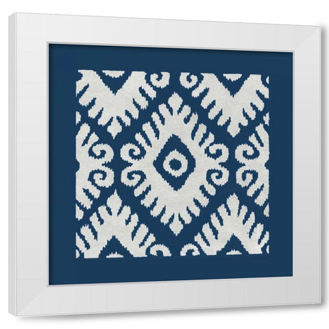 Simply Elegant VII White on Blue White Modern Wood Framed Art Print by Green, Nancy