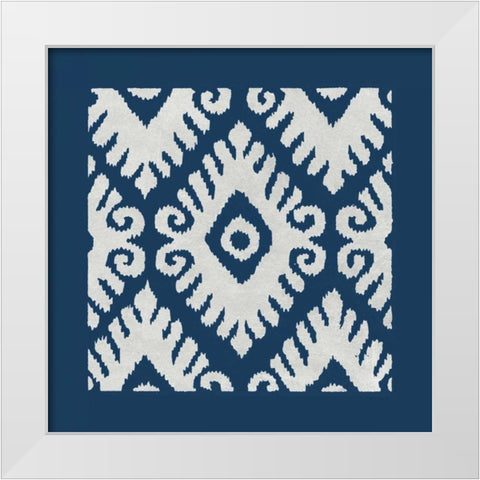 Simply Elegant VII White on Blue White Modern Wood Framed Art Print by Green, Nancy