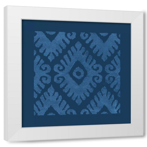 Simply Elegant VII Light Blue on Dark Blue White Modern Wood Framed Art Print by Green, Nancy