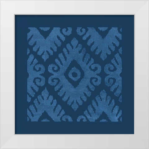 Simply Elegant VII Light Blue on Dark Blue White Modern Wood Framed Art Print by Green, Nancy