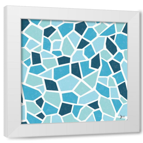 Terrazzo Toss I White Modern Wood Framed Art Print by Aiken, Jess