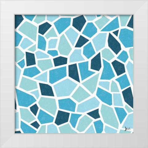 Terrazzo Toss I White Modern Wood Framed Art Print by Aiken, Jess