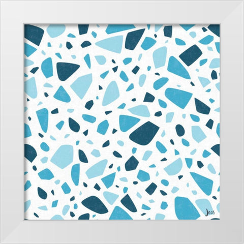 Terrazzo Toss II White Modern Wood Framed Art Print by Aiken, Jess