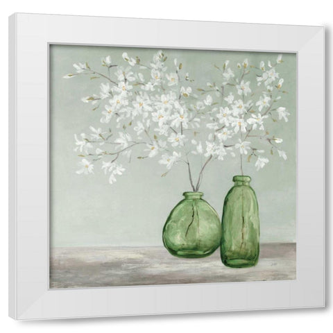Spring Delight Green White Modern Wood Framed Art Print by Purinton, Julia