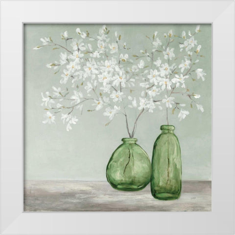 Spring Delight Green White Modern Wood Framed Art Print by Purinton, Julia