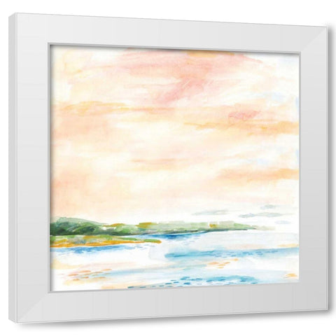Morning Bay White Modern Wood Framed Art Print by Schlabach, Sue