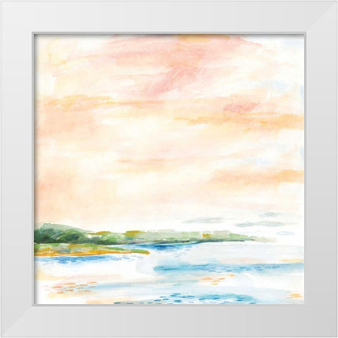 Morning Bay White Modern Wood Framed Art Print by Schlabach, Sue