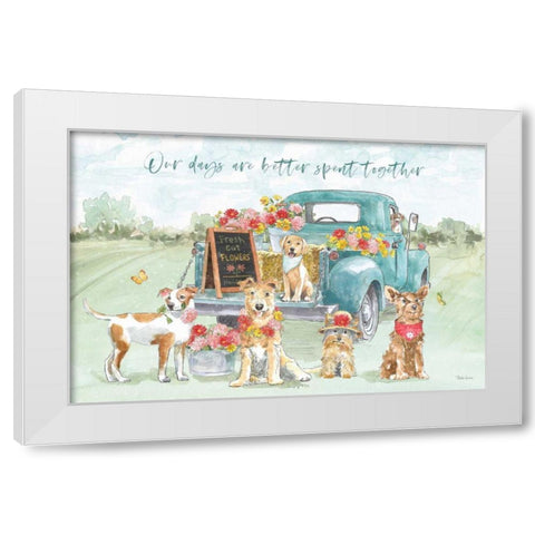 Furry Pals I White Modern Wood Framed Art Print by Grove, Beth