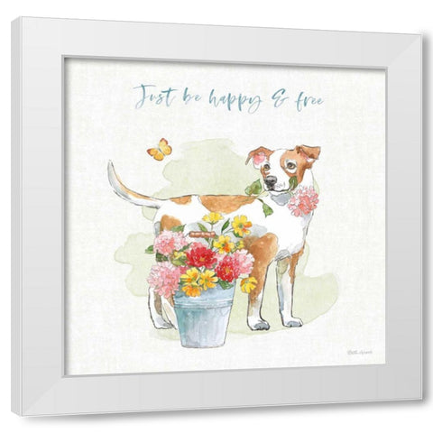 Furry Pals IV White Modern Wood Framed Art Print by Grove, Beth